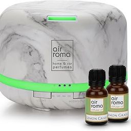 AIR-ROMA Plastic 500Ml Essential Mist Aroma Diffuser with Lemon Grass Oil |Ultrasonic Electric Aromatherapy Fragrant Oil Vaporiser Humidifier|Auto-Off Safety Switch|7 Led Changing Light Colors-9