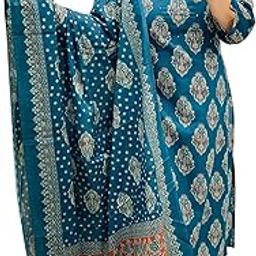 Clovita Women’s Cotton Printed Salwar Suit Set with Dupatta | Stylish Ethnic Wear for Everyday Elegance-image-2