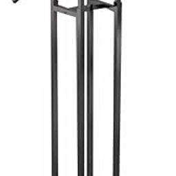 LOCOMOTO Clothes Rails Solid Metal Clothing Free Standing Hanger Stand For Display Uses for Home, Store and Showrooms (Black, Four Way Stand)-image-73