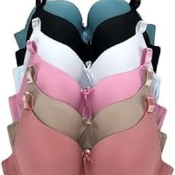 Seamless Soft Comfort Padded Pushup Bra for Women's and Girls(Pack of 3) Random Colours as per Availability-17