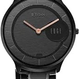 Edge Metal Black Dial Analog Stainless Steel Strap Watch for Men-NS1843NM03/NT1843NM03-8