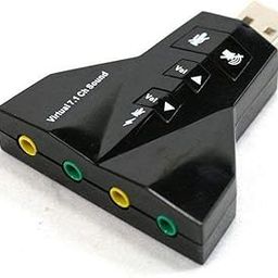 VYAR Virtual 7.1 USB to 3D External Dual Sound Card Channel Ch Sound Mic Speaker Double Audio Adaprter for Windows 98SE / ME / 2000 / XP/Server 2003 / Vista Linux Mac05-16