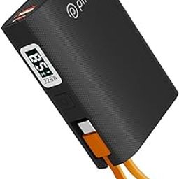 pTron Dynamo Rush 10000mAh 22.5W Nano Power Bank, Compact Size Fast Charging, Supports VOOC/Wrap/Dash USB Charging, 20W PD Fast Charging, Built-in Type C Cable, 2 Output Ports & BIS Certified (Black)-28