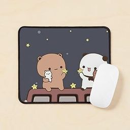 Craft Maniacs Bubu Dudu Under The Stars Printed Graphic Mouse Pad for Lovers of Cute Things | Non Slip & Anti-Microbial Surface Mouse Pad-image-37