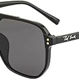 Men's Women's UV Protection Grey Lens Black Pilot Sunglasses-picture-43