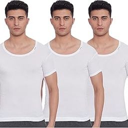 Men's Solid Vest (Size 85_White_Medium) Pack of 3-image-11
