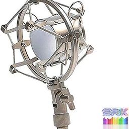 SRK G-21 Universal Microphone Shock Mount Microphone Stand Metal Finish Holder Clip for Studio Condenser Microphone-image-57