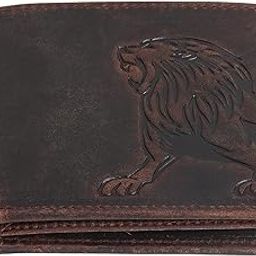 KM Men Genuine Stone Leather Handmade Stylish Wallet with RFID Protected Technology, 10 Cards Slot with Coin Pocket-13