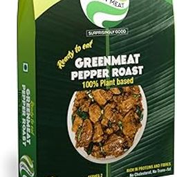 Greenmeat Pepper Roast | Ready to Eat Curry | 100% Plant based & Vegetarian Meat Substitute | Rich in Proteins & Fibres | No Preservatives | Pack of One (250g)-image-82