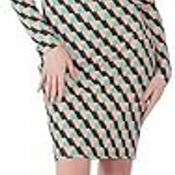 Women's Cotton Lycra Printed Design V Neck Bodycon One Piece Dress-image-80