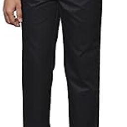 Men's Pure Cotton Solid Pattern Super Slim Fit Flat Front Formal Chinos-picture-27