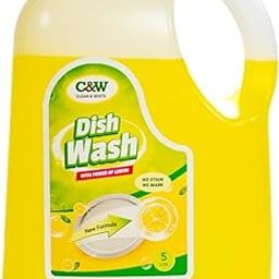 C&W Dish Wash Liquid 5L | Tough Grease Removal | Gentle on Hands | Lemon Fragrance | Liquid Dishwash | Dishwasher Liquid | Washing Liquid Top Load-image-34