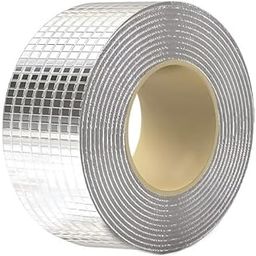 Zureni Leakage Repair Duct Tape Waterproof Heavy Duty Aluminum Foil Butyl Rubber Build Adhesive Sealing Water Leaks for Pipe Roof Surface Cracks (Silver, 5 mtrs)-picture-28