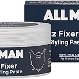 ALL MAN Fuzz Fixer Beard Styling Paste, Strong Hold Cream Wax, With Mango Butter & Milk Protein for Strong Hair | 50g-picture-32