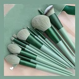 ADSTRUM 13 Pcs Makeup Brushes Set Foundation Powder Concealer Eyeshadow Blush Highlighter Eyebrow Brush Travel Makeup Brushes with Cloth Bag for Beginner & Artist (Multicolor)-image-66