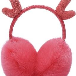 Cute Fashion Antlers Earmuffs Outdoor Winter Warm Soft Plush Earwarmer Adjustable Headband Ears Muff for Women Girls-image-26