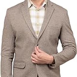 Men's Brown Single Breasted Blazer-image-76