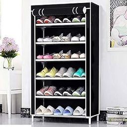 CMerchants Smart Buy Home Utility Portable Space Saving 6 Layer Shoe Rack Organizer Stand Black-26