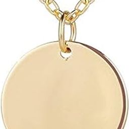 Gold Plated Round Shape Pendant Chain Necklace Stylish Casual Evening Fashion Jewellery Gift for Women & Girls (PX9P44)-2