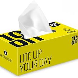 10on Lite 2 Ply Napkins, Soft Facial Tissue, 100% Virgin Paper, Highly Absorbent,200 Pulls in a box-10