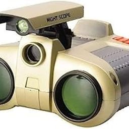 Night Vision Binoculars with Pop-up Spotlight, 4X Magnification, Compact Design, Beige and Grey-image-10