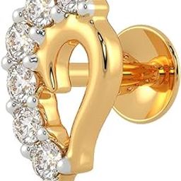 Yellow Gold Nose Pin for Women 22 k | 22k BIS Hallmark (916) Nose Stud for Women and Girls with Piercing-image-80