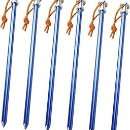 CALANDIS™ 5Pcs Screw in Tent Stakes with Strap Ground Stakes for Beach Patio Tent Tarp Blue | Tent & Canopy Accessories | Tents & Canopies | & Hiking | Outdoor Sports-picture-12