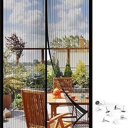 MeeTo Magnetic Fly Screen Mesh Door Easy Insect Protection Door Net Black Magnetic Fly Screen Door Heavy Duty Bug Mesh Curtain for Balcony Sliding Living Room Pack of 1-23