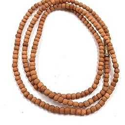 rocksmins Sandalwood Chandan Kanthi Mala for Neck Wearing for Men and Women (Small Bead Size 3-4 mm; Length 30 cm) | Chandan kanthi Mala for Wearing During Pooja Men Women Boys Girls Meditation-image-89