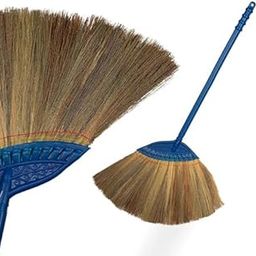 KALIAMMAL KRV Plastic Burma Broom| Zero Dust Broom| Long Handle Plastic Broom Stick|Jadhu for Floor and Ceiling Cleaning| No Back Pain and Natural Burma Grass| Multi-Use Office Broom (1)-95