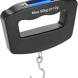 Digital Hanging Scale, 50kg Capacity, LCD Display, 10g Precision, Black-image-96