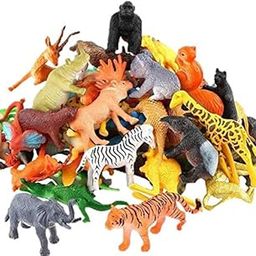 Mallexo Forest Animal Toys for Kids Sets 27PCs Wild Zoo Animals Set Toys for Boys and Girls Lion Tiger Jungle Safari Janwar Toys Jurrasic World Farm Animal Action Figure Birthday Gifts Teen Toddlers-14
