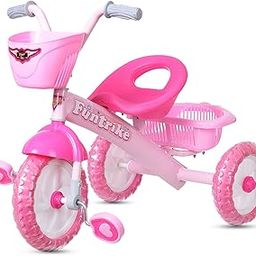 Dash Stylish Kids Tricycles with Backrest Seat, Back Storage Basket for Boys and Girls (2-5 Years, Blue) (Pink)-image-64