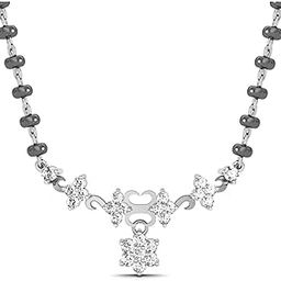 18k (750) White Gold and Solitaire Mangalsutra for Women-image-27