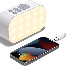 Camping Lantern Rechargeable, 6400mAh LED Camping Lights with Hand-Crank Charging, 4 Light Modes, Stepless Dimming & Brightness Memory Function, Lanterns for Power Outages, Camping, Hurricane, Hiking-image-34