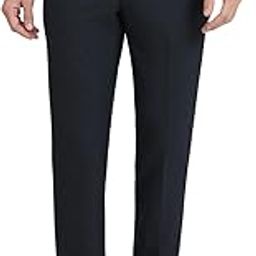 park avenue Men Slim Fit Dobby Pattern Poly Viscose Blend Flat Front Formal Trouser-picture-26