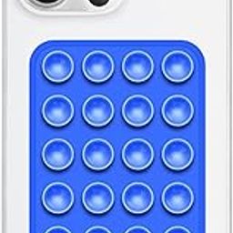 EDNITA Suction Phone Case, Phone Suction Sticker, Silicone Suction Phone Case for Hands-Free Mobile Accessory Holder Grip, Video Phone Accessory Compatible Mirror, Shower-(Blue)-12