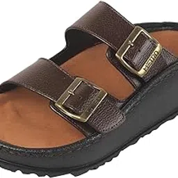 metro Men's Double Strap adjustable Leather Sandals-picture-17