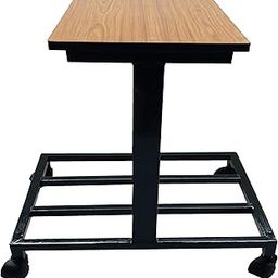 PP Chair Office Home Double Inverter-Battery Trolley Stand in 1 inch Pipe (Movable Trolly) with Height 26 inch (Trolley Suitable for All Type Inverter-Batteries) with Wheels, Wooden TOP Heavy Duty-image-78