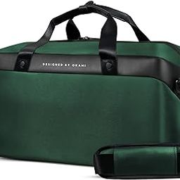 Omnipack Duffle Bag 35 litres | Gym and Travel Bag with Detachable Strap | Weekender Travel Bag with Built-in Laptop and Tablet Compartment | Cabin Bag with Trolley Sleeve (Kobe Green)-image-88