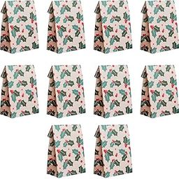 10x Christmas Gift Bag Presents Bag for Home Decoration Party Decor Supplies Green and White| Gift Bag | Paper Gift Bag | Luxury Gift Bag-image-45