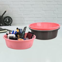 Homestic Pack of 3 Desk Organizer | Stationery Organizer | Multipurpose Organizer | Office Supplies for Pen-Pencil-Staplers | Desktop Organizer | 6 LTR | Gray & Pink & Light Pink-image-17