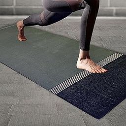 STONEMUNK Fade Resistant & Reversible Cotton Yoga Mat Floor Covering Mat For Kids Baby Men Women For Early Morning Yoga Exercise Mat of 2x6 Green Color-image-4