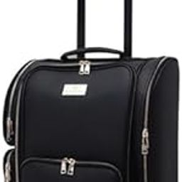 Rolling Makeup Train Case, Professional Makeup Case, Travel Cosmetic Organizer Make Up Storage Bag for Makeup Artist, Hairstylist, Barbers, with 6 Toiletry Bags, Black-image-63