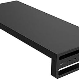LICHTS®Metal Computer Monitor Stand Computer Riser Support Office Organizers Sturdy|1x Aluminum Alloy Panel (for UK Plug)|Computers/Tablets & Networking-25