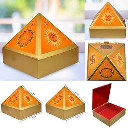 Wooden Pyramid Box for Money Abundance (Shree Yantra Box),Mystery Box, Reiki Wish Box-image-38