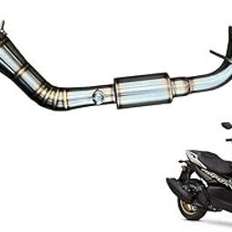 Acube Mart EXHAUST SILENCER BEND PIPE Steel AEROX 155 imported with catalytic converter LINK Bend Pipe for AEROX 155 BP-16-29