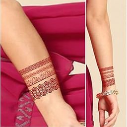 Voorkoms Mandala Mehndi Tattoo For Women Waterproof Temporary Body Tattoo-image-16