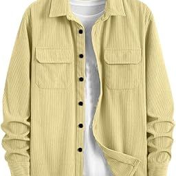 Men's Full Sleeve Corduroy Striped Casual Jacket, Ideal for Everyday Stylish Outfits-image-4