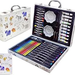 KARP 49Pcs Children Deluxe Art Drawing Set Art and Craft Mini Suitcase, Drawing and Painting Set Best for Birthday Gift for Boys Girls Children-30